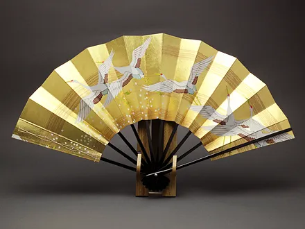 京扇子 五羽鶴