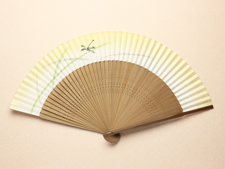 京扇子 笹にトンボ
