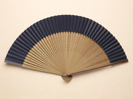 京扇子 漉地紙/紺ねず